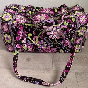 Vera Bradley Purple Punch, Large Duffle, retired print